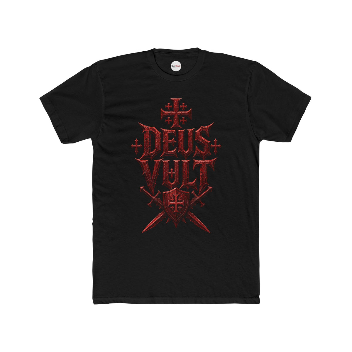 Deus Vult Crusader T-Shirt — Medieval Cross Graphic Tee
