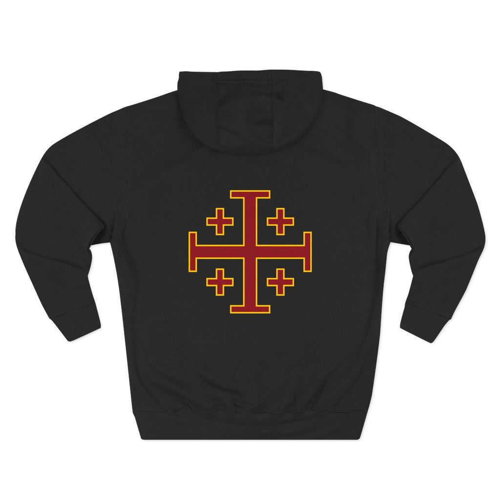 WARRIOR OF GOD ♱ Three-Panel Fleece Hoodie