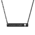 Cut-out Cross ♱ Bar Necklace — Deus Vult Pendant ♱