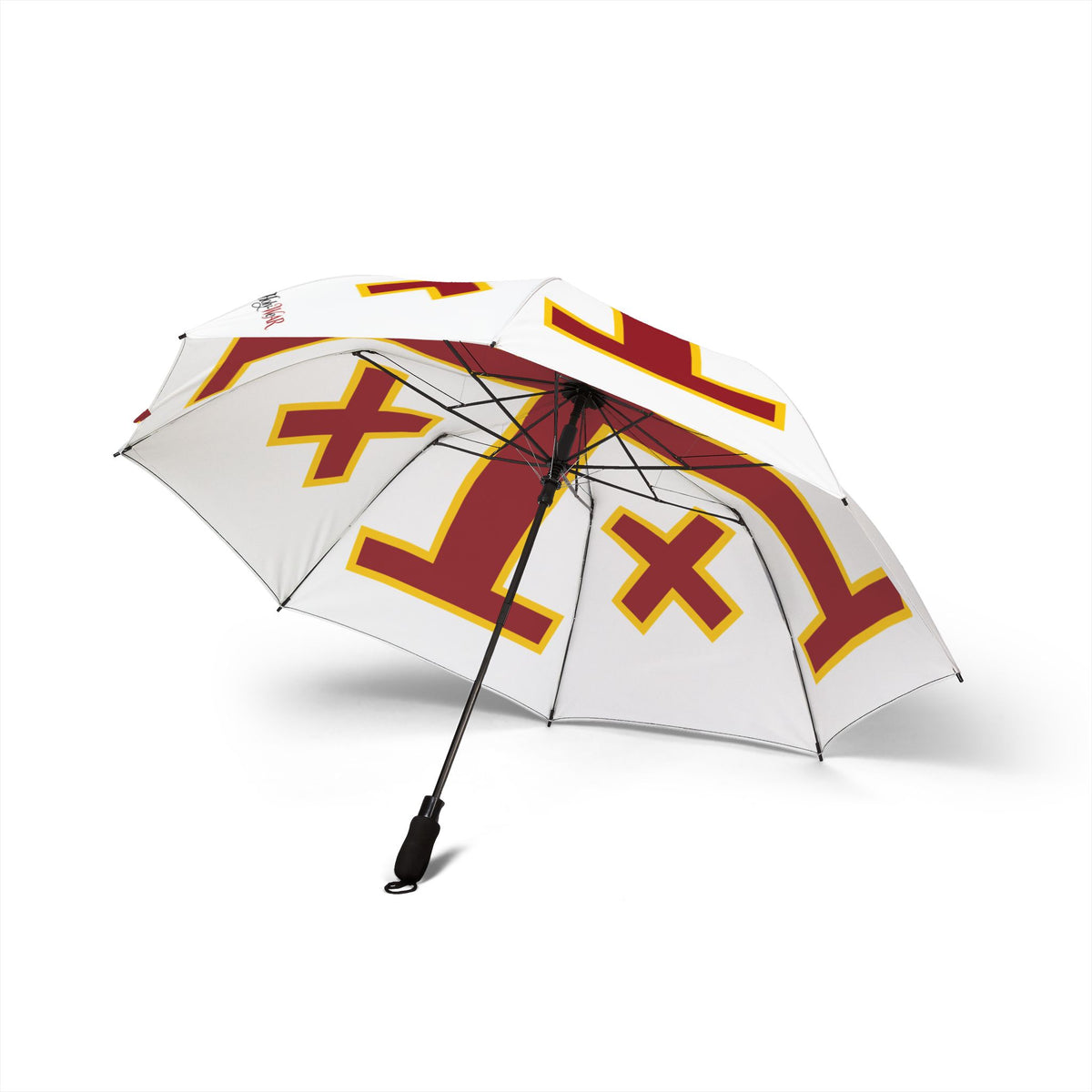 Jerusalem Cross Foldable Umbrella — Semi‑Automatic Travel Umbrella  ♱