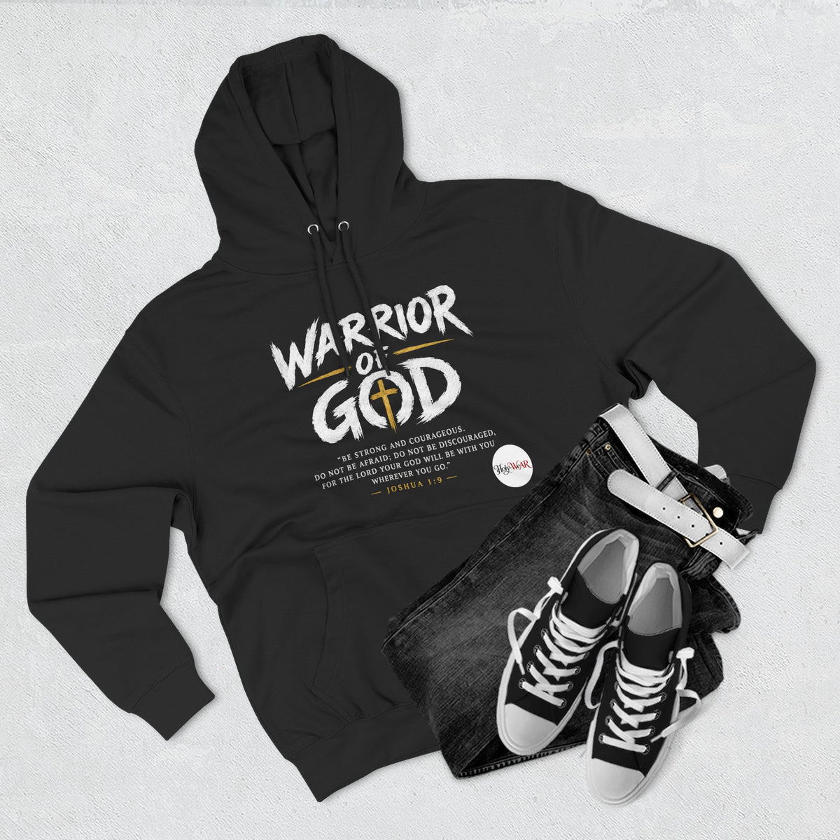WARRIOR OF GOD ♱ Three-Panel Fleece Hoodie