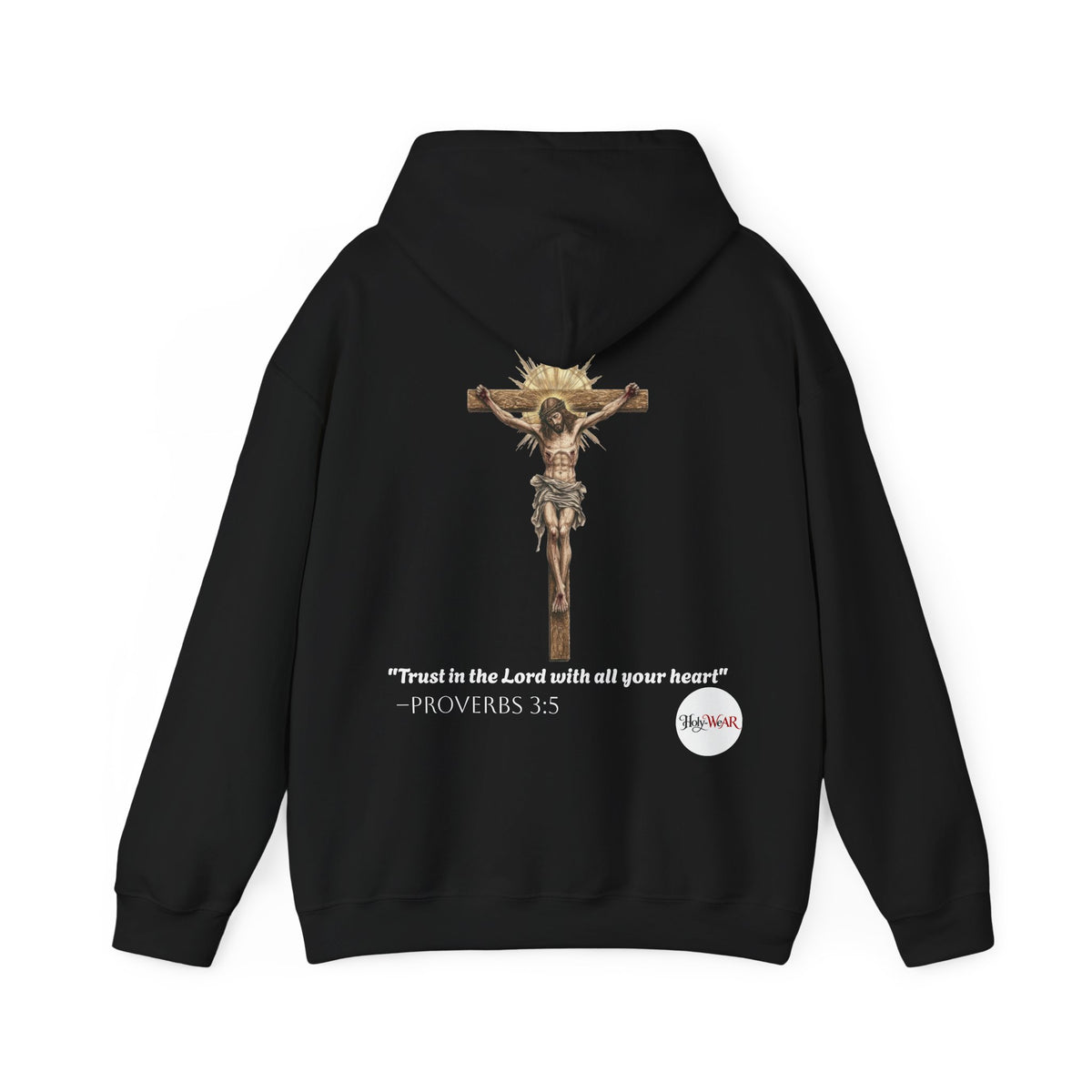 Christian Crucifix Hoodie – "Trust in the Lord with all your heart" (Proverbs 3:5)