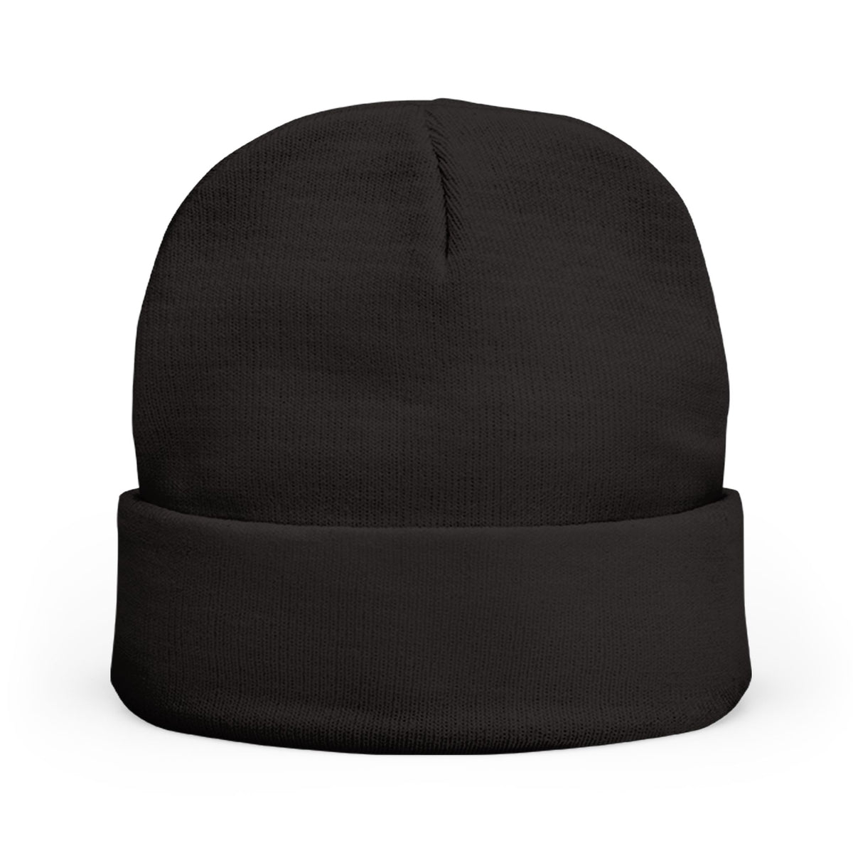 Embroidered Jerusalem Cross Knit Beanie — Black Christian Faith Hat ♱