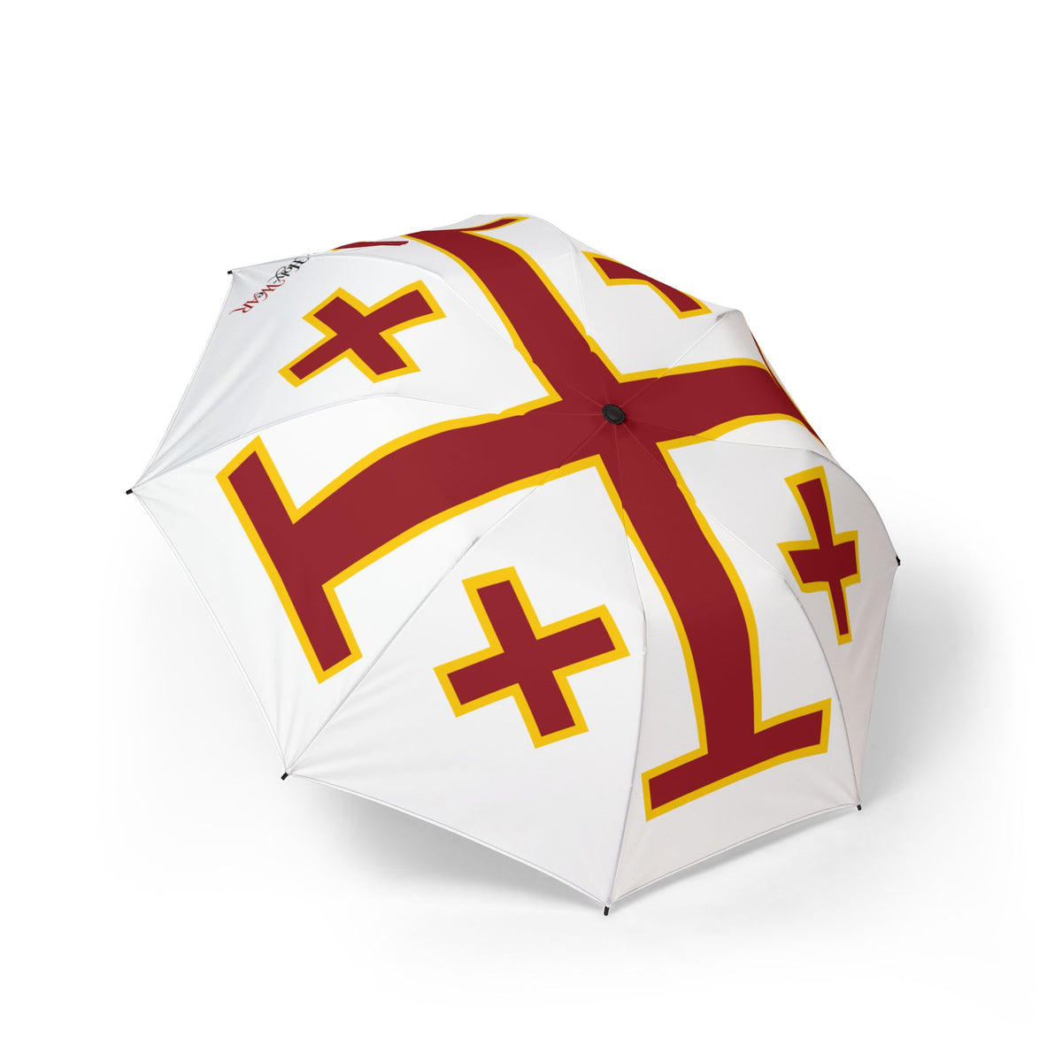 Jerusalem Cross Foldable Umbrella — Semi‑Automatic Travel Umbrella  ♱