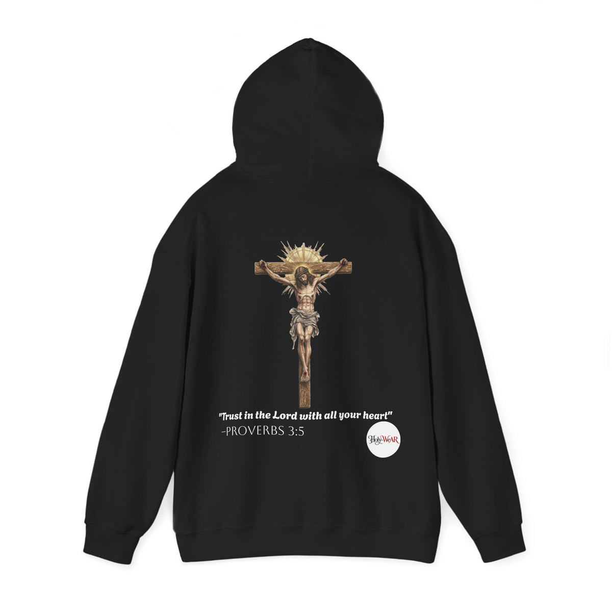 Christian Crucifix Hoodie – "Trust in the Lord with all your heart" (Proverbs 3:5)
