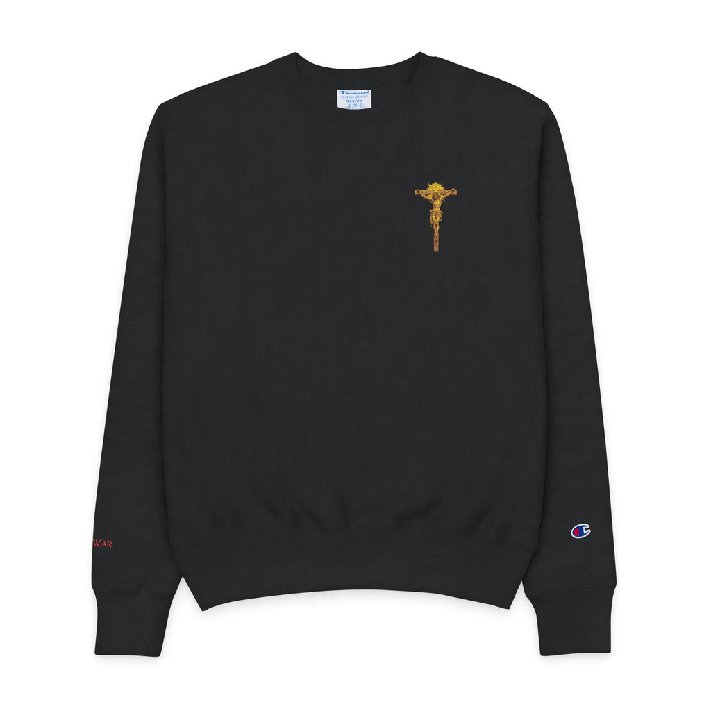 Gold Floral Caduceus Crewneck Sweatshirt