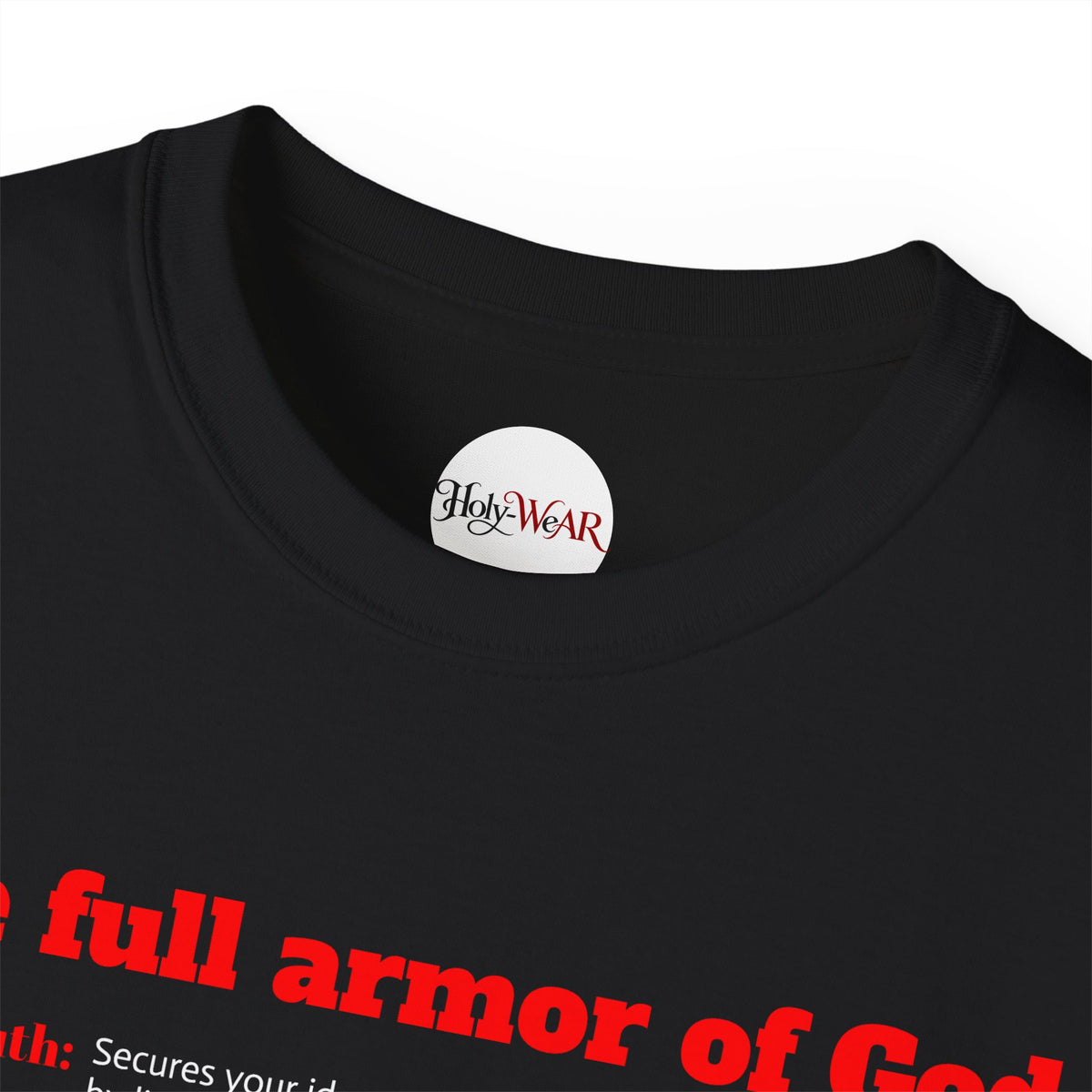 Armor of God T-Shirt — Scripture Definitions Christian Faith Tee (Ephesians 6:10-18) ♱